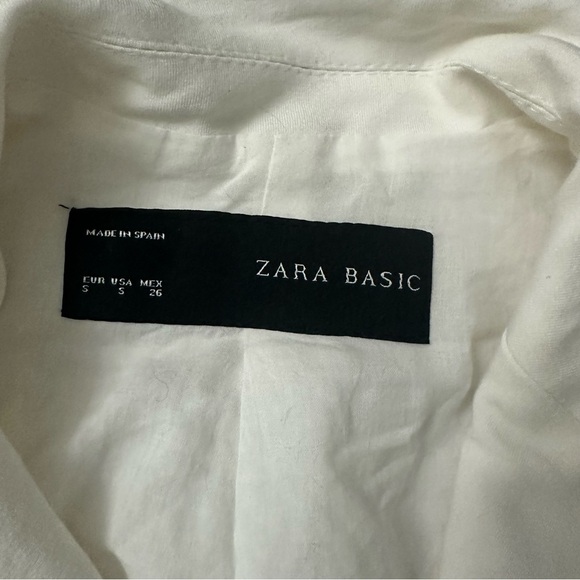 Zara Cream Blazer Lightweight Tailored Notched - Picture 2 of 3